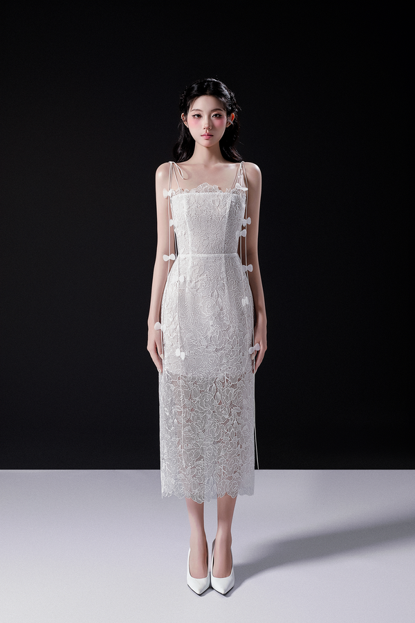 RISHIMA LACE MIDI DRESS