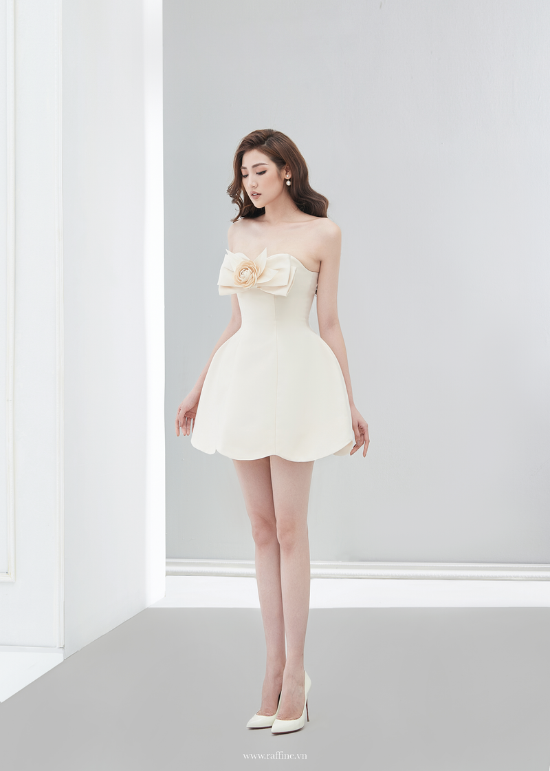 CASTLE STRAPLESS MINI DRESS RAFFIN CASTLE STRAPLESS MINI DRESS RAFFIN